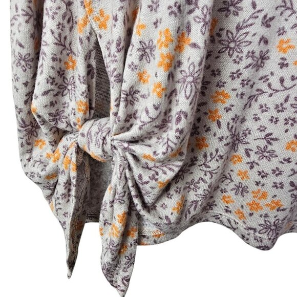 Bobeau Gray Lavender Soft Knit Floral Print Pullover Short Sleeve T Size 2XL New - Picture 6 of 10
